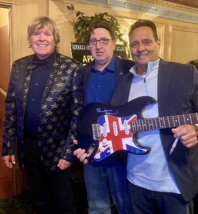 Peter-Noone-of-Hermans-Hermits-Tony-and-Joe-with-signed-guitar